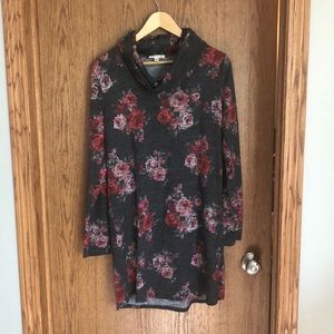 Floral sweater dress